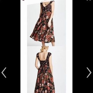 Free people black dress with rose pattern